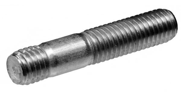SDESSCHRP5/16C2.5 5/16-18 X 2-1/2 DOUBLE END STUD SS/CHROME WITH RUBBER PROTECTOR TOE = 1/